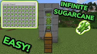 EASIEST 121 FAST AUTOMATIC SUGARCANE FARM TUTORIAL in Minecraft Bedrock MCPEXboxPS4SwitchPC [upl. by Arze]