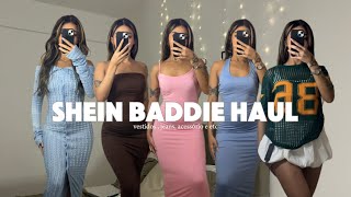 ROUPAS DO MÊS DA SHEIN 🤍  shein baddie HAUL • 2024 • vestidos jeans  acessórios etc [upl. by Sitruk785]