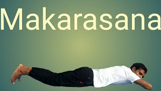 Makarasana  Corcodile Pose  Relaxation Yoga Poses  Soothe yogaandfitnesswithshiva yoga workout [upl. by Andryc545]