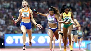 CRAZY 4x400 Final Ends In Historic Finish For Femke Bol  2023 World Championships [upl. by Annat810]