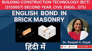 English Bond in Brick Masonry हिंदी में civilengineering shortsvideo svit gtuexam Civil101 [upl. by Reeta]