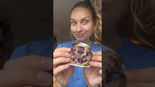 Healthy Blueberry Banana Muffins 🤷🏼‍♀️ food healthyrecipes [upl. by Neyuh]