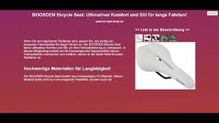 BOOSDEN Bicycle Seat Ultimativer Komfort und Stil für lange Fahrten [upl. by Bixler]