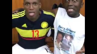 Pablo Armero y Yerry Mina envian un extraño y alegre mensaje [upl. by Wallford92]