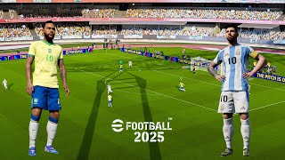 eFootball 2025  Brazil v Argentina  v410  PC 2k [upl. by Gnaig]