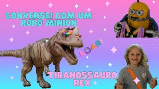 Um Tiranossauro Rex um Robô Minion e vários Pinguins tudo no mesmo parque [upl. by Ardnasal580]