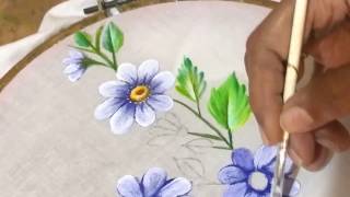 Fabric painting  Fabric painting on clothes fabric painting designs for cushions [upl. by Notsirb]