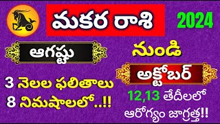 Makara rasi phalalu AugustSeptember 2024Capricorn Monthly HoroscopeMakara rashi Phalithalu Today [upl. by Okoyik]