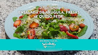 Ensalada de arúgula fresas y queso feta de cabra [upl. by Suitangi420]