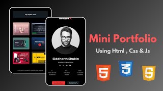 Mini Portfolio Using Html Css amp Js With Source Code [upl. by Goddard]