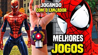 Os Melhores Jogos do HomemAranha pra PC Primeira Gameplay Jogando com o Lançador de Teia Real [upl. by Lebezej702]