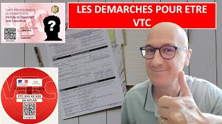 Comment DEVENIR VTC  Quelles sont les DEMARCHES qui vont devoir être réalisées  vtc Débutant [upl. by Jennee]