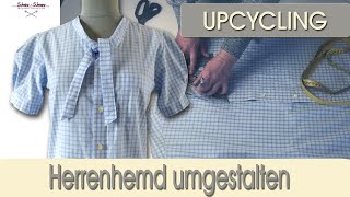 Wie man aus einem Herrenhemd eine Bluse macht Upcycling sewing [upl. by Judah203]