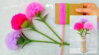 Its so Beautiful 💜🧶 Super Easy Flower Craft Ideas with Wool  DIY Amazing Yarn Flowers [upl. by Daphne]