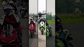 Group riding kawasaki automobile zx10r biker rider [upl. by Eidua]