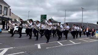 Lisnaskea Silver Band  County Fermanagh Grand Orange Lodge Murdered Brethren Memorial Parade 2024 [upl. by Ahsinauj]