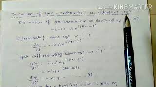 Time Independent Schrodingers equation [upl. by Goldsmith]