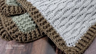 Ribbed Blanket Edging Crochet Pattern [upl. by Burrill]