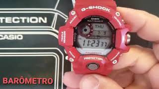 Ajuste de Barômetro escala barométrica CASIO RANGEMAN GW 9400 [upl. by Arrais259]