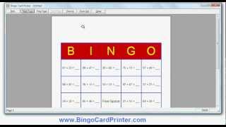 Addition Bingo Cards  how to create with the Bingo Card Maker by BingoCardPrintercom [upl. by Ut]