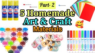 5 Home made craft materials itemsHow to make Art and Craft Materials  DlY Art and craft materials🥰 [upl. by Akenna738]