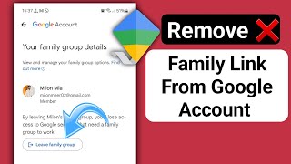 How To Remove Family Link From Google Account 2024 [upl. by Peyton]