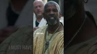 Denzel Washington as Macrinus GladiatorII In Theaters November 22 [upl. by Yelsiap]