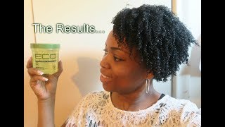 220  Wash amp Go with Eco Styler Olive Results 4b 4c Natural Hair [upl. by Onnem]