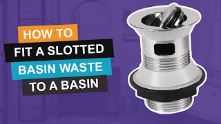 How to install a pop up basin waste [upl. by Nnayr398]