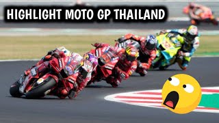 Highlight Sprint MotoGP Thailand Menegangkan [upl. by Trelu]