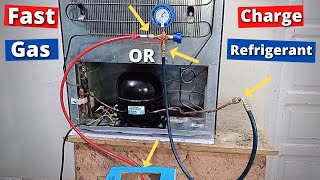 How To Charge GasRefrigerant In A Refrigerator  R134A Freon [upl. by Nawak]