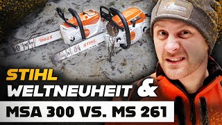 😎😎 STIHL  WELTNEUHEIT Gurtsystem Advance XFLEX und MSA 300C vs MS 261C [upl. by Relda479]