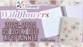 NEW ERIN CONDREN 2023 2024 DAILY DUO  WILDFLOWERS  A5 PLANNER [upl. by Haroppiz]