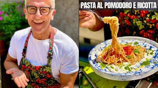 PASTA AL POMODORO RICOTTA e SALSA AL BASILICO  Facile Veloce Buonissimo  Ricetta Chef Max Mariola [upl. by Bergeman]