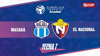 MACARÁ VS EL NACIONAL l SUPERLIGA FEMENINA ECUABET  FECHA 7 [upl. by Odlo531]