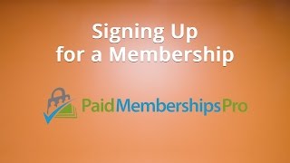 Paid Memberships Pro Tutorial 7 Signing up [upl. by Gen]