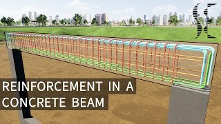 Typical Reinforcement in a Concrete Beam [upl. by Eiram86]