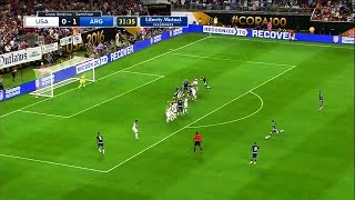 Messi Free Kick vs USA ► in 1080p amp with English Commentary HD [upl. by Brynna]