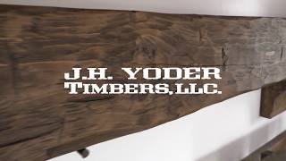 J H Yoder Timbers  Hand Hewn Fireplace Mantles  Amish Made [upl. by Ravid]