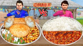 Chole Bhature Vs Rajma Chawal Food Challenge Hindi Moral Stories Hindi Kahani Funny Comedy Video [upl. by Aramat803]