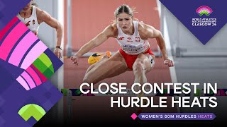 Dramatic womens 60m hurdles heats  World Athletics Indoor Championships Glasgow 24 [upl. by Ranjiv]