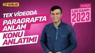 TEK VİDEODA HALLET 8 Sınıf Türkçe Paragrafta Anlam Full Konu Anlatımı LGS 2023 Kampı Genel Tekrar [upl. by Bray]