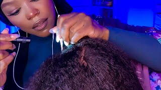 ASMR Hair Play  Scalp Massage Hair Brushing Lice Check Personal Attention TikTok Live Replay [upl. by Ahsieyk960]