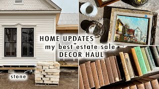 HOME RENO UPDATES  my best estate sale DECOR HAUL  XO MaCenna Vlogs [upl. by Kemppe452]