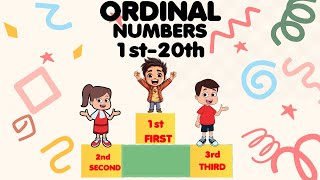 Ordinal numbers  Ordinal numbers 1 to 20  Ordinal numbers spelling  Ordinal numbers in English [upl. by Aillicirp639]