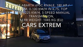 2018 Abarth 695C Rivale 0235 kmh  Engine Sound  Fun on Serpentine Road amp Uconnect Animation [upl. by Cha100]