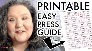 Your Cricut Heat Guide  Printable Easy Press Settings [upl. by Nashoma]