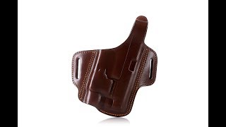 C113 Bat  Pancake Style OWB Leather Holster for Guns with Laserlight [upl. by Ruder715]