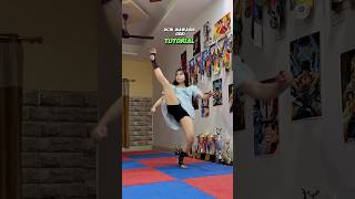 ‼️Uchi mawashi geri tutorial ‼️karate tutorial fighting girlpower [upl. by Ninahs]