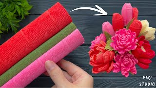 Crepe Paper Decoration Ideas How to Make Crepe Paper Flowers [upl. by Lamp]